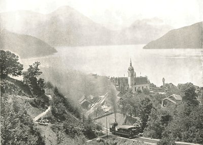 Die Rigi-Bahn, Vitznau, Schweiz, 1895 von Unbekannt