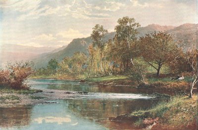 Der Fluss, der in Derwent Water mündet, ca. 1902 von Unbekannt