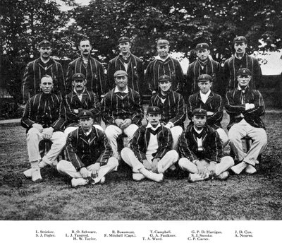 Das südafrikanische Cricket-Team von 1912 von Unbekannt