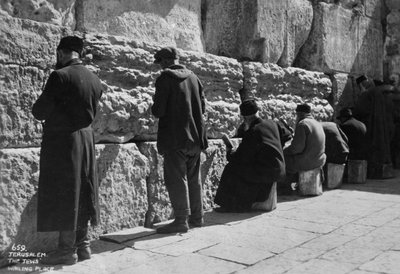 Die Klagemauer, Jerusalem, um 1920er-1930er Jahre von Unbekannt