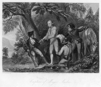 Die Gefangennahme von Major André, 1856 von Unbekannt