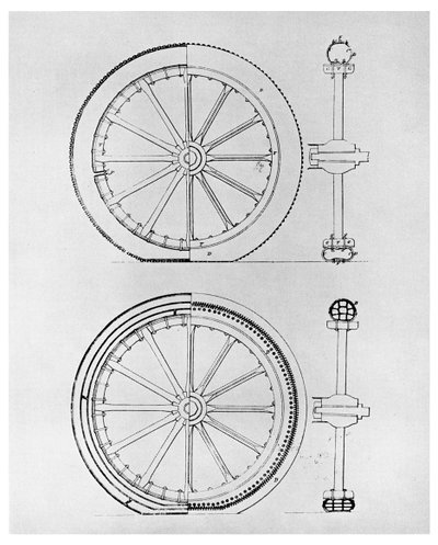 Der erste pneumatische Reifen, 1845 1956 von Unbekannt