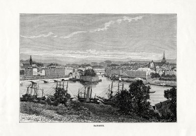 Der Hafen von Bayonne, Frankreich, 1879 von Unbekannt