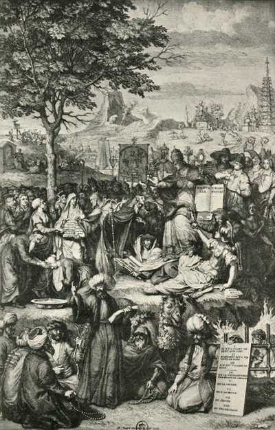 Die Hauptweltreligionen, um 1723, 1908 von Unbekannt
