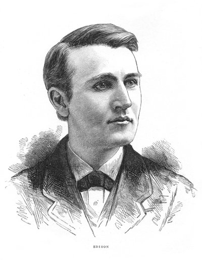 Thomas Alva Edison, amerikanischer Erfinder, um 1879 von Unbekannt