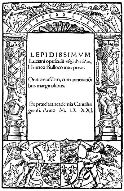 Titelseite von Lucian, 1521, 1893 von Unbekannt