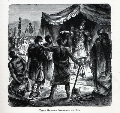 Titus Manlius verurteilt seinen Sohn von Unbekannt