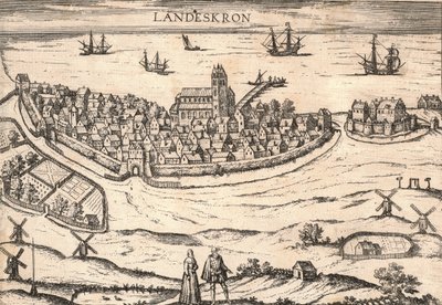 Stadt Landskrona, Schweden, 1580er Jahre von Unbekannt