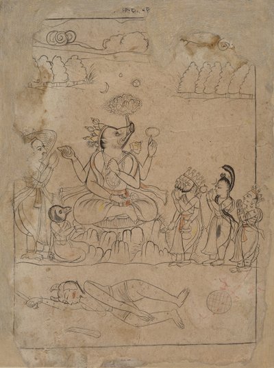 Varaha triumphierend, spätes 18. Jahrhundert von Unbekannt