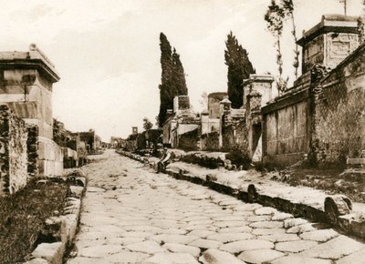 Via delle Tombe, Pompeji, Italien, ca. 1900er Jahre von Unbekannt