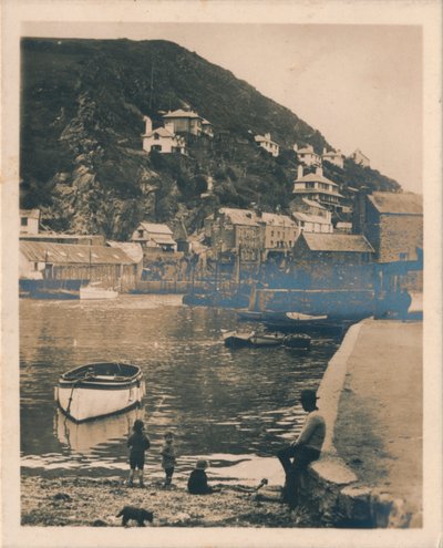 Blick vom Hafen - Polperro von Unbekannt