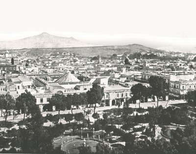 Blick von der Kathedrale, Puebla, Mexiko, 1895 von Unbekannt