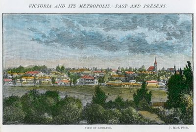 Ansicht von Hamilton, Victoria, Australien, ca. 1885 von Unbekannt