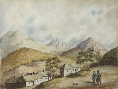 Ansicht von Zheleznovodsk, 1842 von Unbekannt