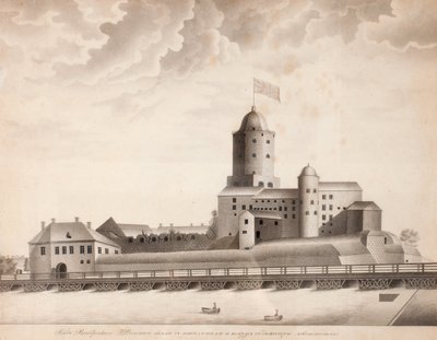 Ansicht der Burg Wyborg, ca. 1840 von Unbekannt