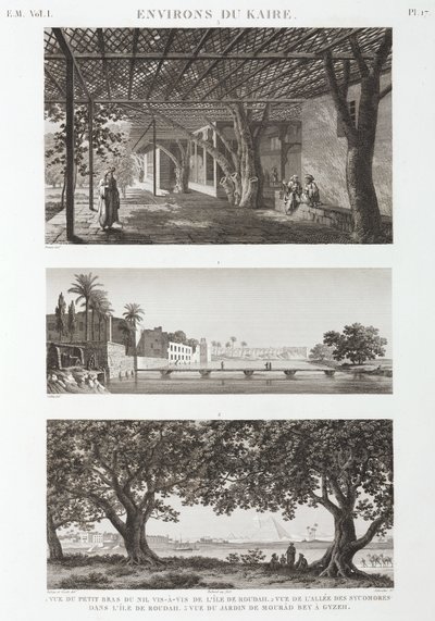 Ansichten rund um Kairo, Ägypten, ca. 1798 von Unbekannt