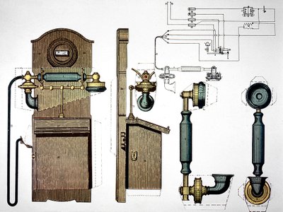 Wandtelefon, um 1910 von Unbekannt