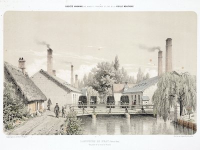 Wasserkraft, vor 1900 Walzwerke in Bray, Frankreich von Unbekannt