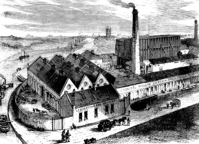 Webbs Chemiefabrik, Diglis, Worcestershire, ca. 1860 von Unbekannt