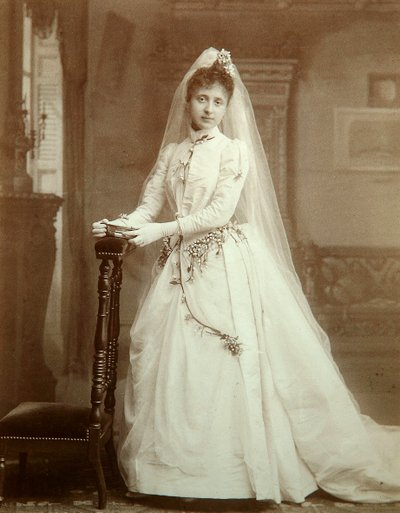 Hochzeitsporträt, 1880er Jahre von Unbekannt
