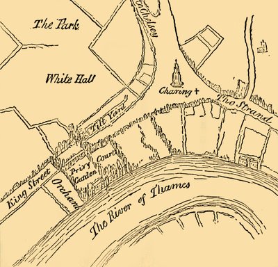 Whitehall in der Regierungszeit von Heinrich VIII., 1881 von Unbekannt