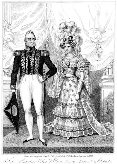 Wilhelm IV. und Königin Adelaide, 1881 von Unbekannt