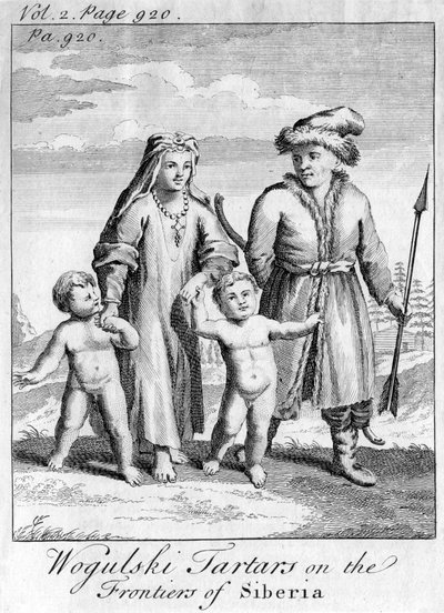 Wogulski-Tartaren an den Grenzen Sibiriens, um 1740 von Unbekannt