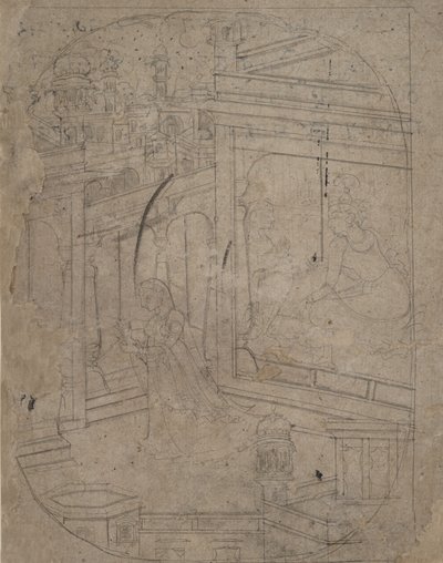 Frau verlässt ihren Liebhaber, ca. 1790-1820 von Unbekannt