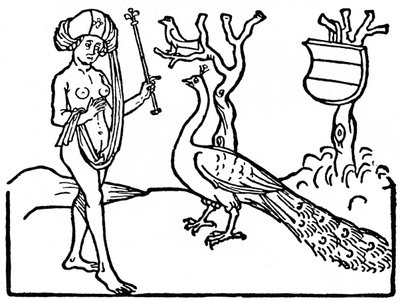 Frau und Pfau, 1475, 1964 von Unbekannt