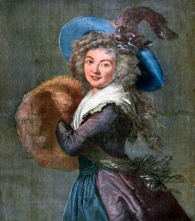 Frau mit Pelzmuff, 1892 von Unbekannt