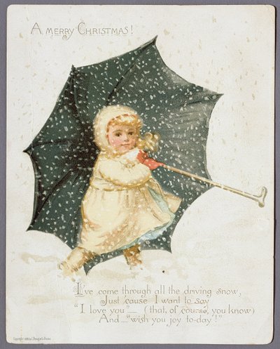 Fröhliche Weihnachten, Weihnachtskarte, 1888 von Unbekannt Unbekannt