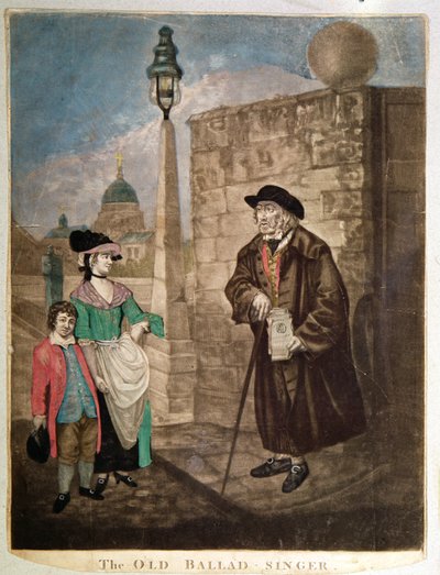 Der alte Balladensänger, ca. 1780 von Unbekannt Unbekannt