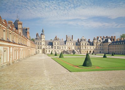 Weißer Pferdehof, Schloss Fontainebleau von Unbekannt Unbekannt