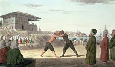 Wrestling Match, Konstantinopel von Unbekannt Unbekannt