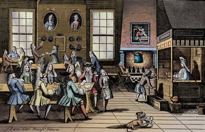 Kaffeehaus aus dem 18. Jahrhundert von Unbekannter Künstler