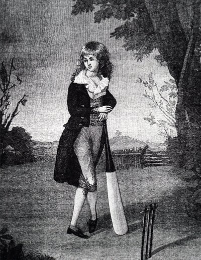 Ein junger Cricketspieler von Unbekannt