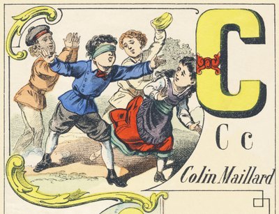 C : Blindekuh - Spiele-Alphabet, ca. 1890 (Illustration) von Unbekannt