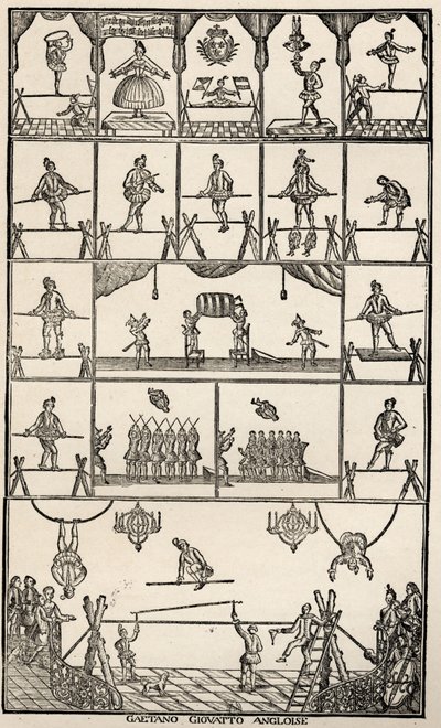 Zirkus und Balanceakt von Unbekannter Künstler