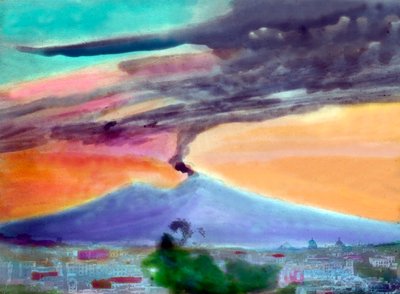 Staub- und Aschewolken von Unbekannter Künstler