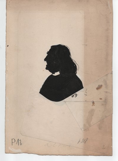 Franz Liszt (1811-1886) (ca. 1850, Silhouette) von Unbekannter Künstler