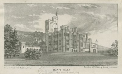 Ilam Hall (Lithographie) von Unbekannt