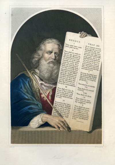 Moses und die Zehn Gebote - Bibel von Unbekannter Künstler