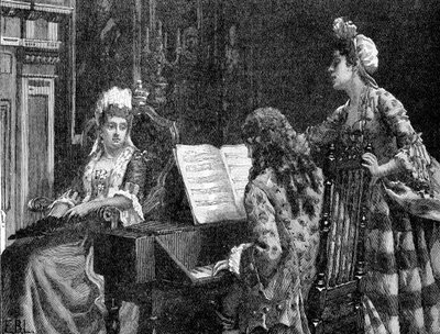 Mrs. Arabella Hunt singt für Königin Mary von Unbekannter Künstler