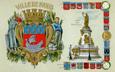 Paris Postkarte von Unbekannter Künstler