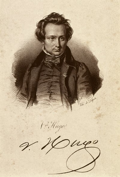 Porträt von Victor Hugo (Lithographie) von Unbekannter Künstler