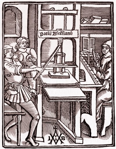 Druckerpresse 1511 von Unbekannter Künstler