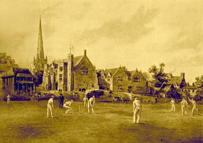 Repton Schule vom Cricketfeld von Unbekannter Künstler