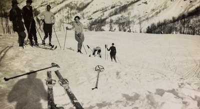 Skifahrer in Abetone von Unbekannter Künstler