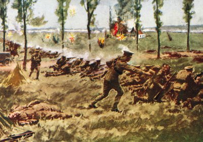 Der Rückzug von Mons von Unbekannter Künstler