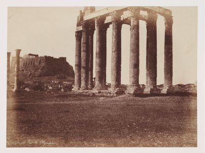 Der Tempel des Jupiter Olympius, ca. 1849 von Unbekannt